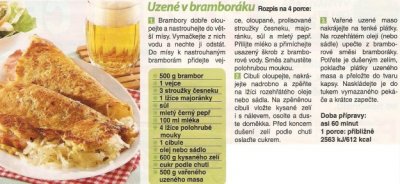 Uzené v bramboráku