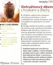 Ostružinový džem s hruškami a ořechy