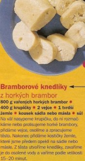 Bramborové knedlíky z horkých brambor