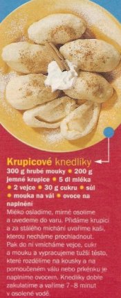 Krupicové knedlíky