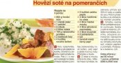 Hovězí soté na pomerančích