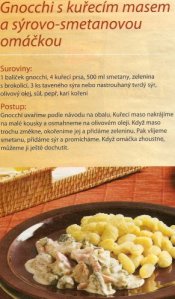 Gnocchi s kuřecím masem a sýrovo-smetanovou omáčkou