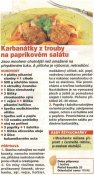 Karbanátky z trouby na paprikovém salátu