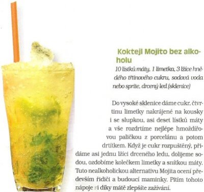 Koktejl Mojito bez alkoholu