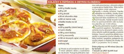 Koláčky s paprikou a ostrou klobásou