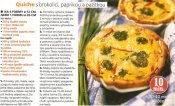 Quiche s brokolicí, paprikou a pažitkou