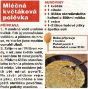 Mléčná květáková polévka