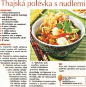 Thajská polévka s nudlemi