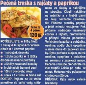 Pečená treska s rajčaty a paprikou