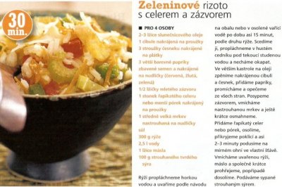 Zeleninové rizoto s celerem a zázvorem