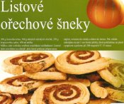 Listové ořechové šneky