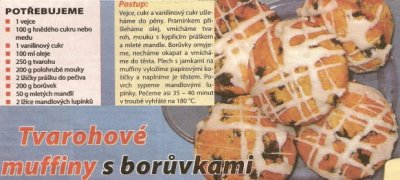 Tvarohové muffiny s borůvkami