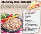 Rebarborový koláč s drobenkou