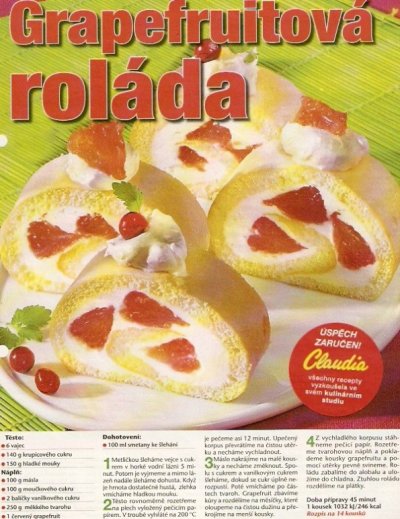 Grapefruitová roláda