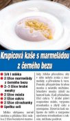 Krupicová kaše s marmeládou z černého bezu