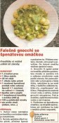 Falešné gnocchi se špenátovou omáčkou