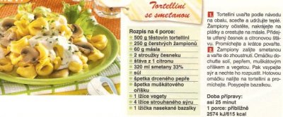 Tortelliny se smetanou