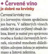 Červené víno je dobré na krvinky