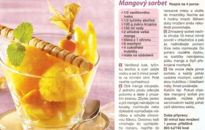 Mangový sorbet