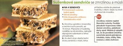 Sušenkové sendviče se zmrzlinou a müsli