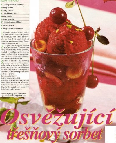 Třešňový sorbet